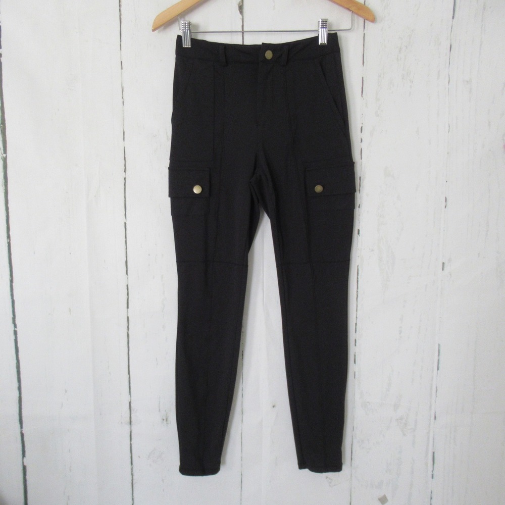 Halara Pants XS Black Daystretch High Waisted Zipper Pocket Cargo Skinny Lounge